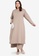 PLUXXIE beige Plus Size Akito Comfortwear Slit Tunic in Beju 63057AA0FC76BAGS_4