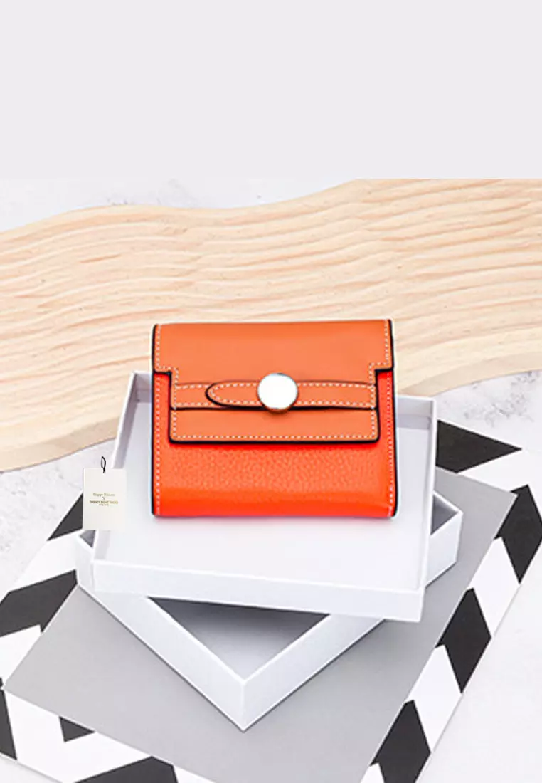 Texture Patching Full Grain Leather Trifold Wallet JW YT-2319