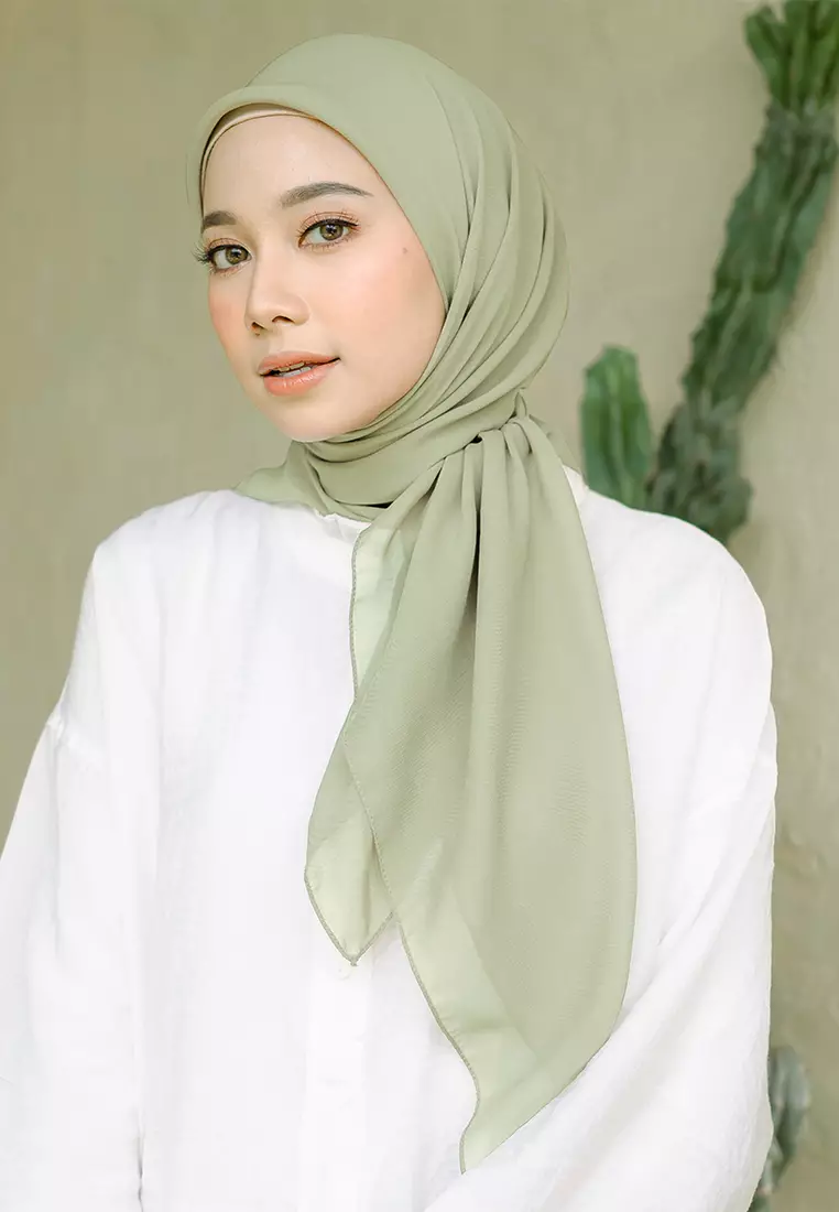 Polly Cotton (Hijab Segiempat Bella Square) Avocado