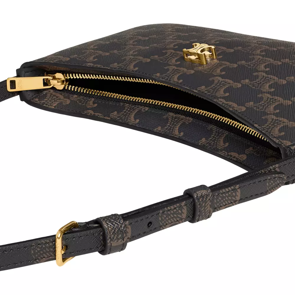 Tina Shoulder Bag Triomphe Canvas Black