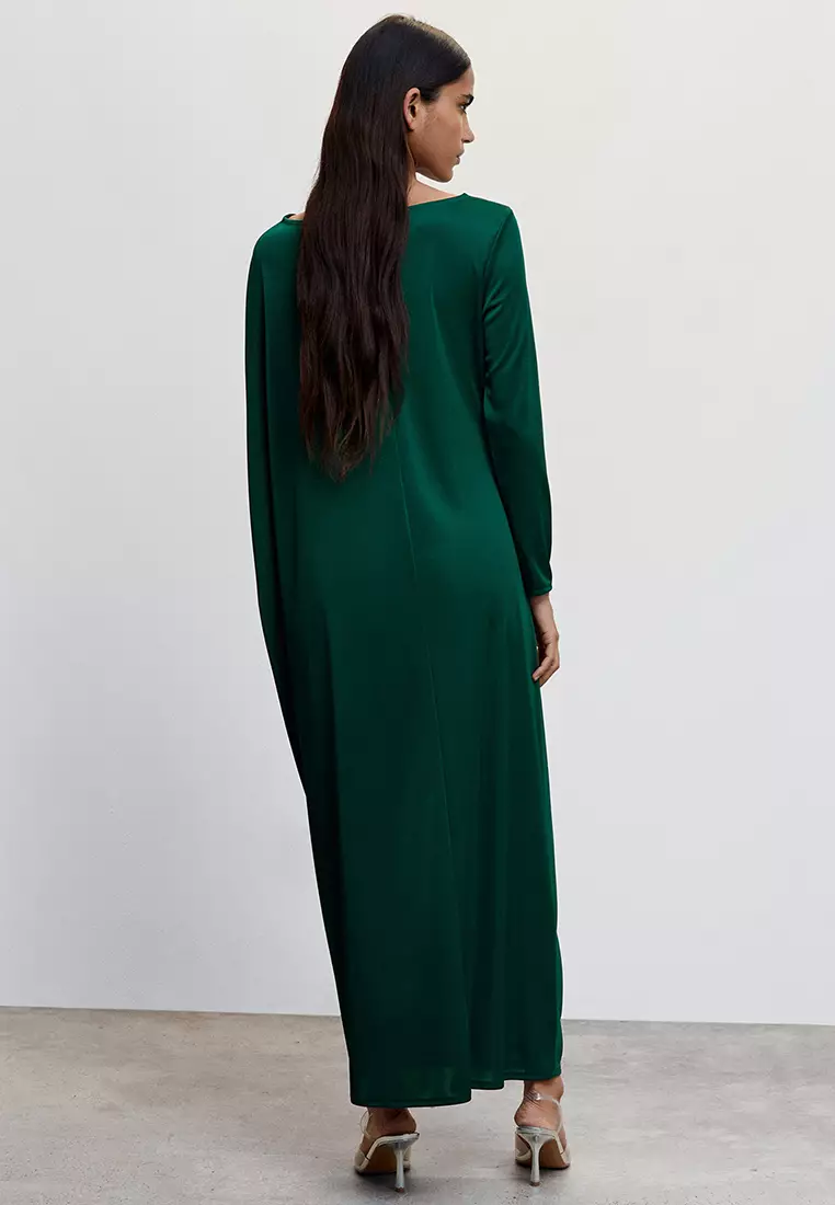 Mango long sleeve maxi dress clearance
