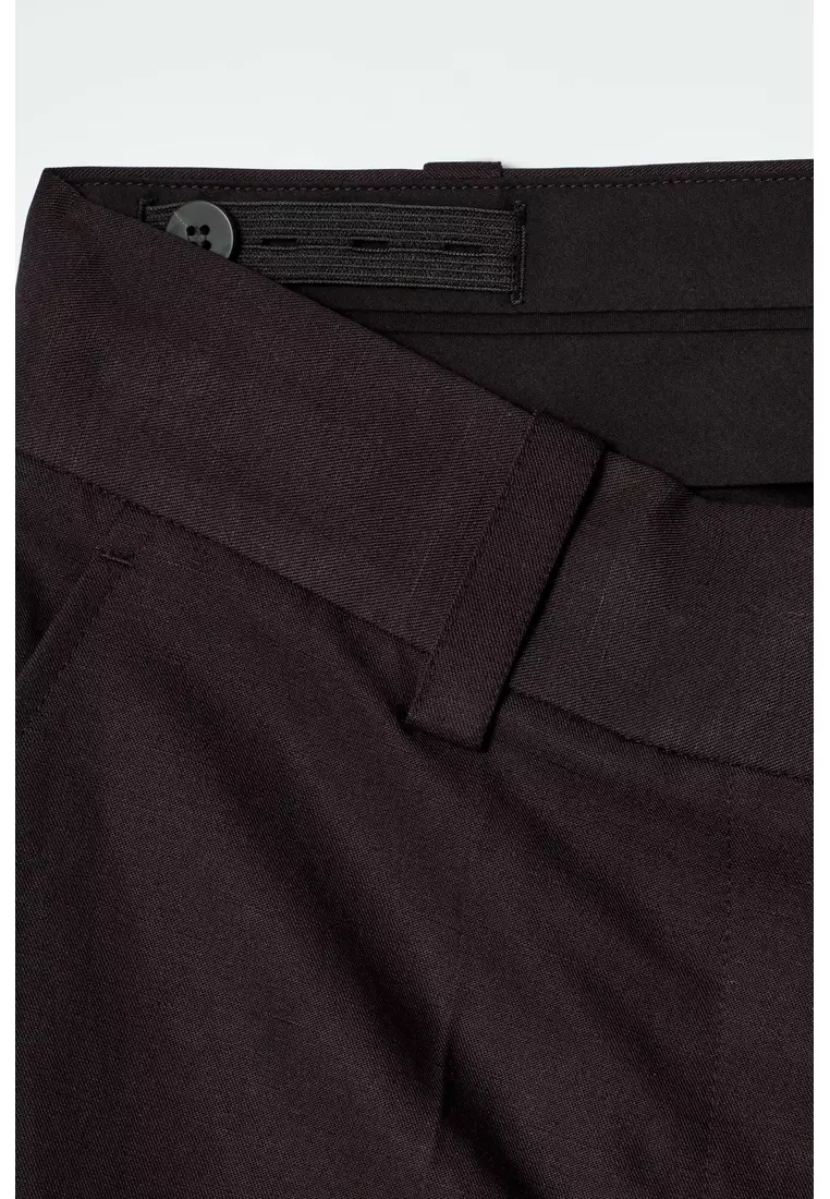 COS TAILORED LINEN-BLEND LONGLINE SHORTS
