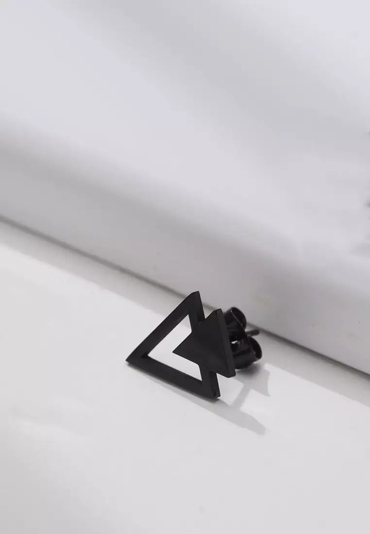 Unisex Stainless Steel Double Triangle Earrings JW QX-352