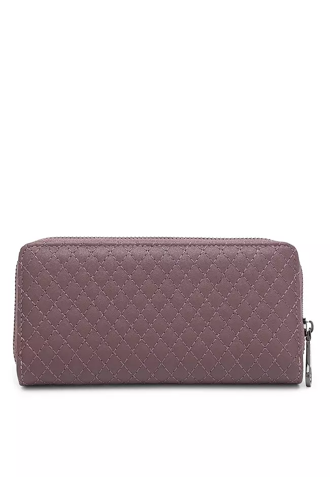 Buy Swiss Polo Quilted Long Purse / Wallet - Purple 2024 Online ...
