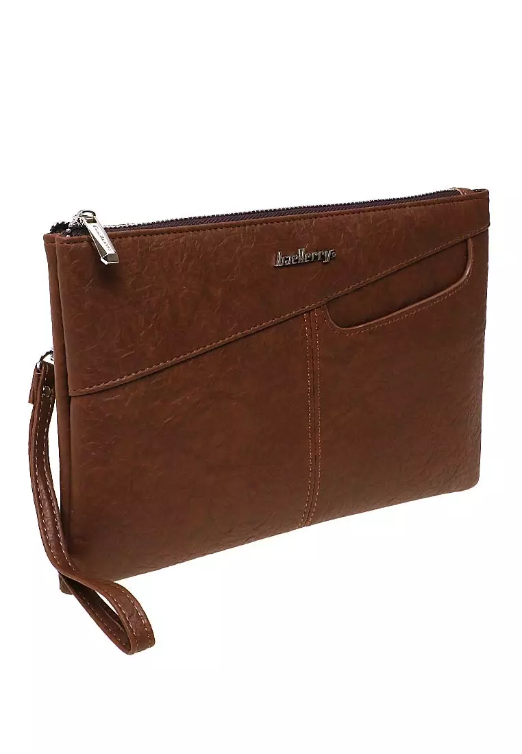 Dompet Clutch Pria Wanita Leather Wallet Large Compartment Material Kulit ORIGINAL