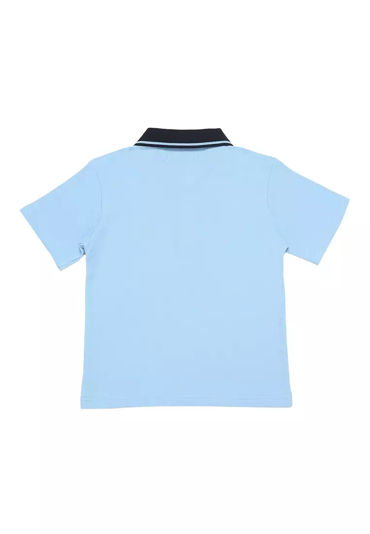 Kaos Polo Anak Laki Biru Muda - ACTIVE