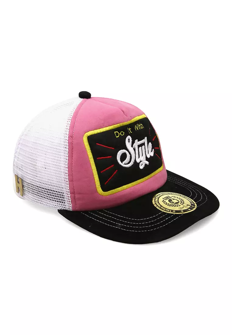 Jahari Aksesoris Fashion Pria Wanita Topi Baseball Desain Jaring Motif Style Resizable Strap Material Cotton ORIGINAL - Multicolor