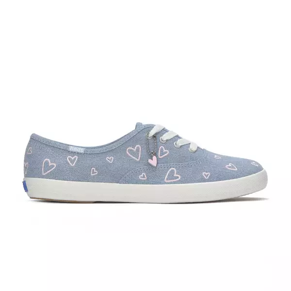 KEDS Women Champion Denim Heart Embroidery-WF68341
