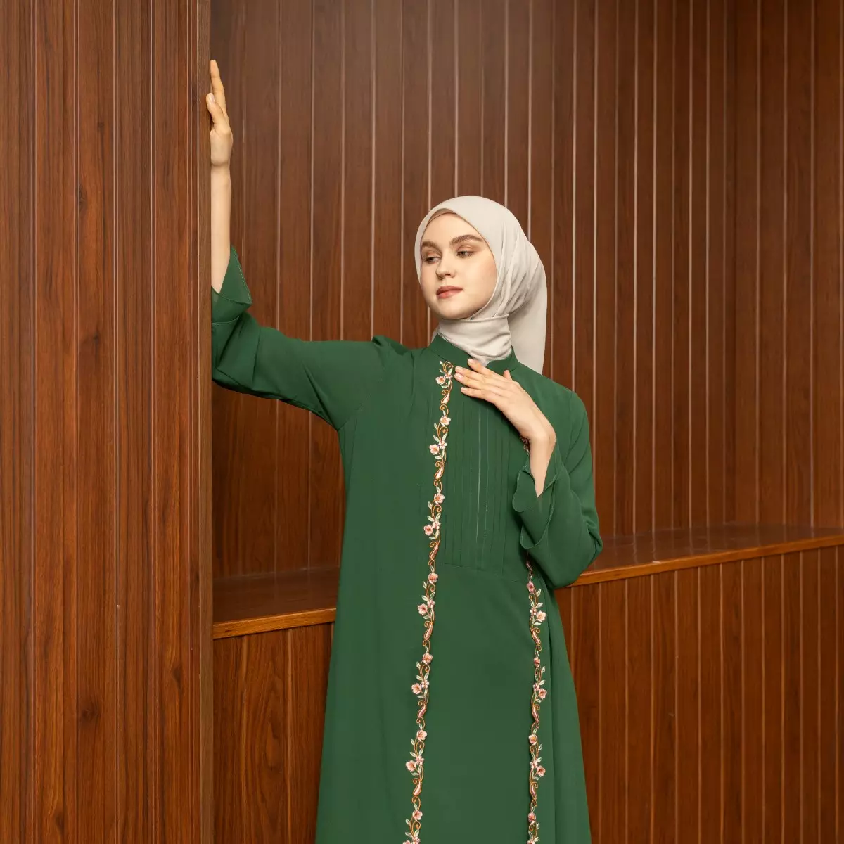 EPC Gamis Audrey - Hunter Green - Embroidery Collection