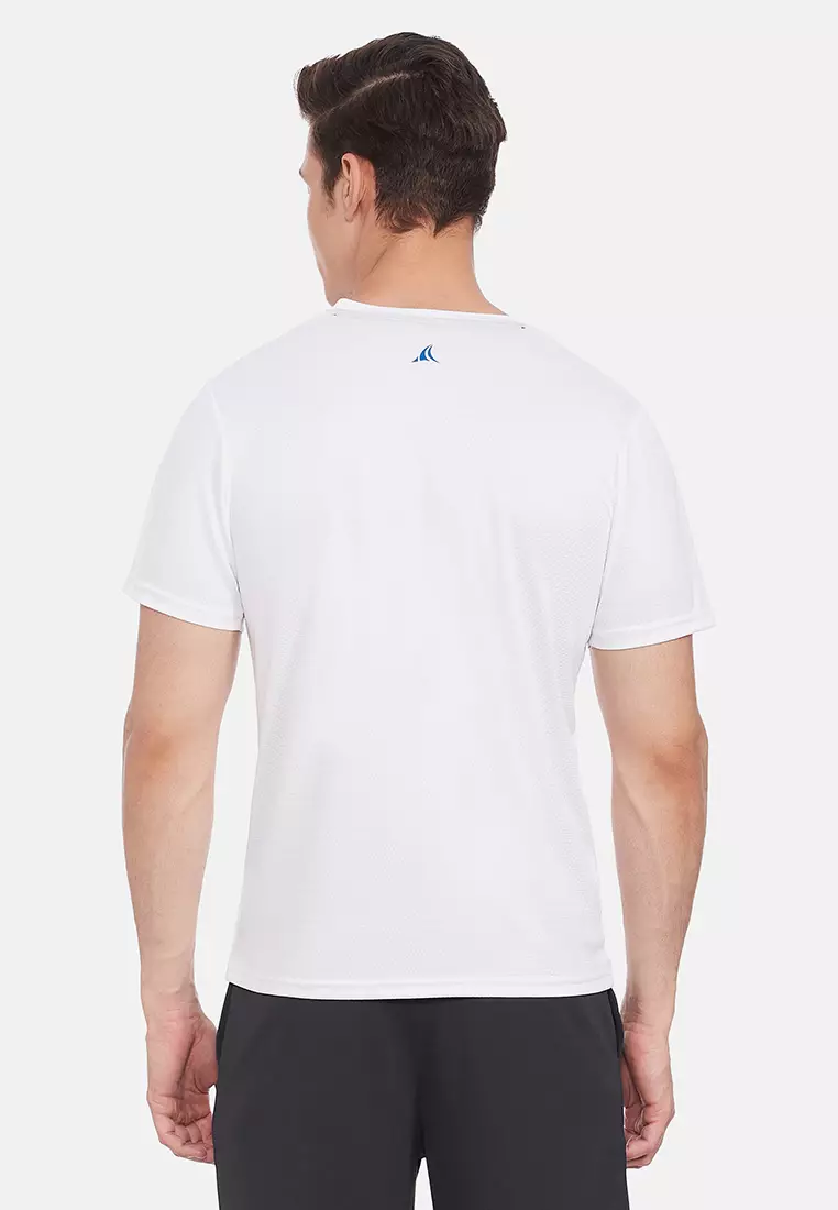 Kaos Olahraga Nyaman Putih Pria