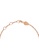 Aquae Jewels pink Necklace Paris-Dubai Single Line 18K Gold and Diamonds - Rose Gold 77FFEAC98EDC14GS_3