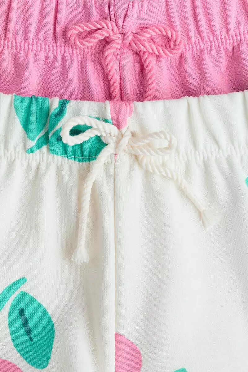 2-pack cotton sweatshirt shorts