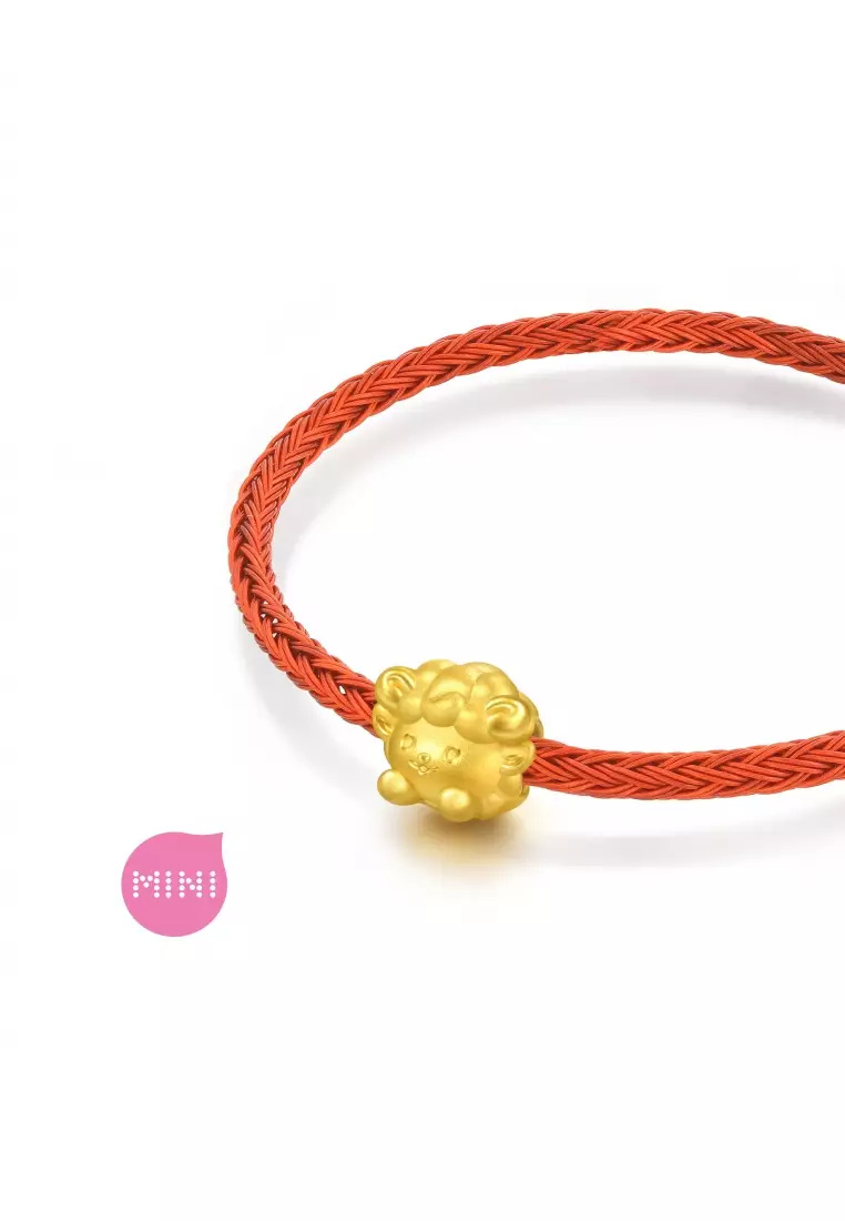 999 24K Chinese Zodiac Goat charm  for Women & Men  95966C  (Bracelet not included)