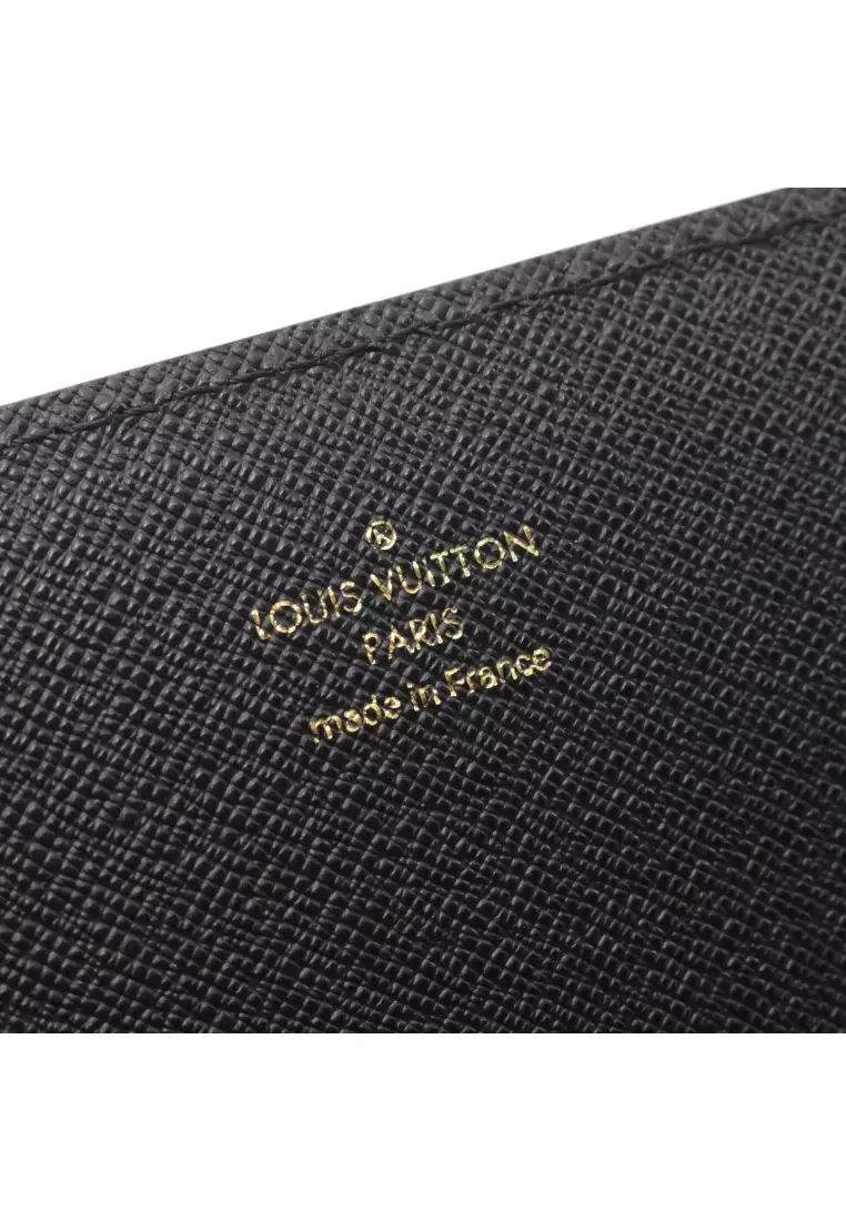 Pre-Loved Louis Vuitton hook wallet on chain monogram reverse Shoulder bag PVC leather light brown black 2WAY