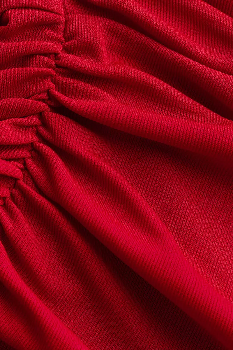 Draped turtleneck dress