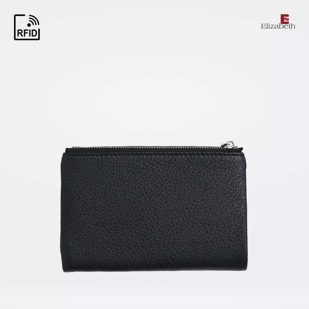 Dompet Wanita Elizabeth Genuine Leather Wallet 0724-0090 Black (ANTI-RFID)