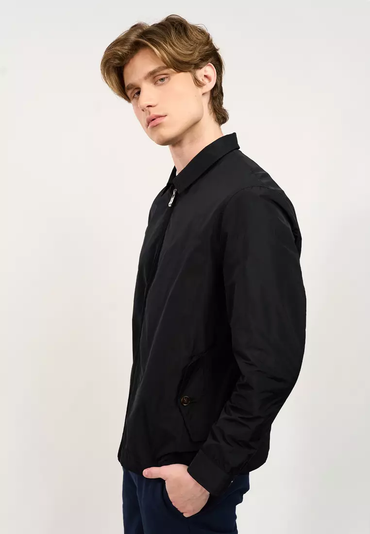 Zip-Up Lightweight Jacket With Side Garter And Side Flap Pockets