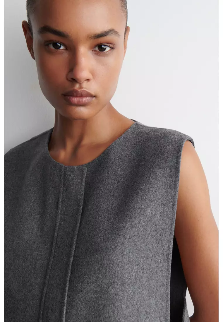 DOUBLE-FACED WOOL HYBRID VEST