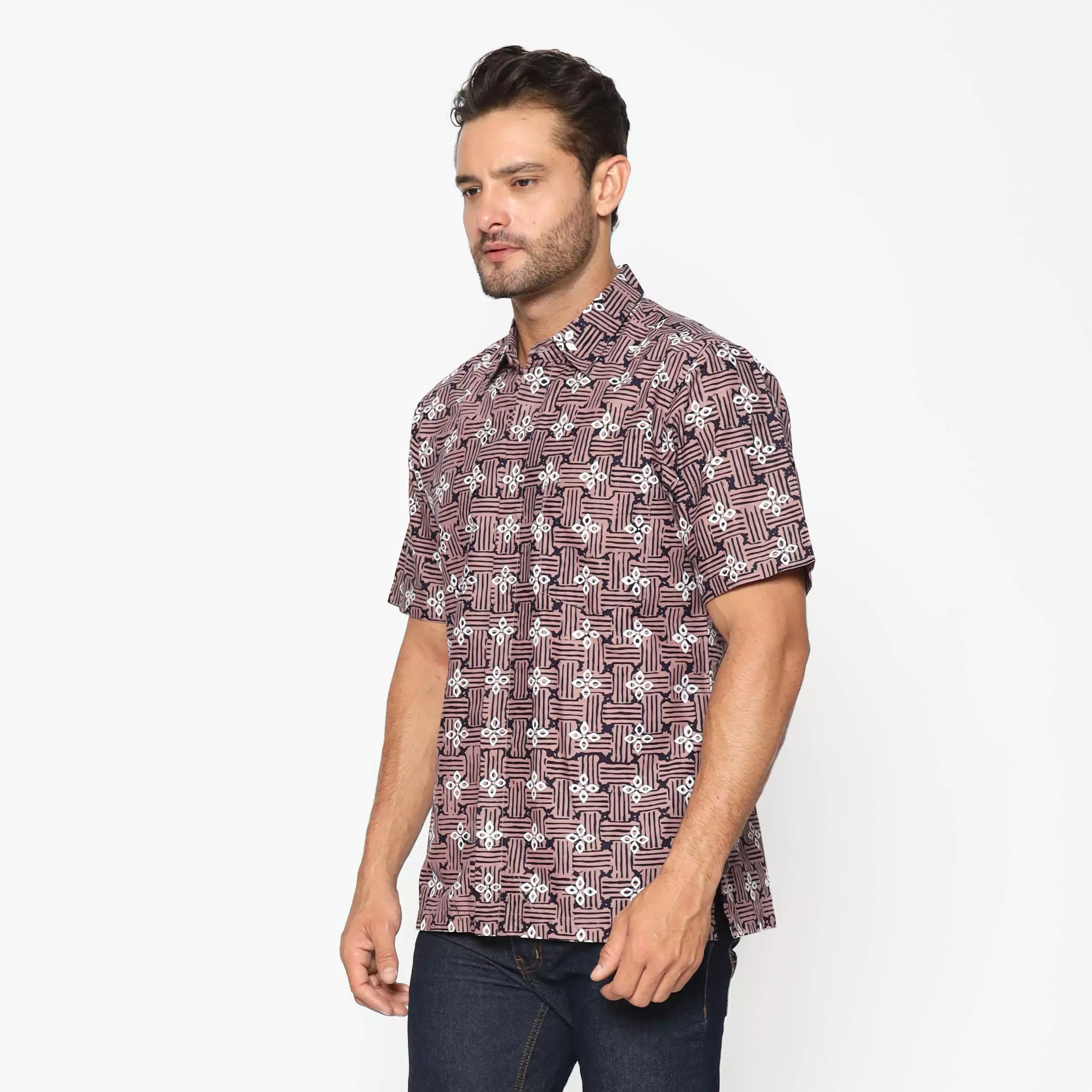 Kemeja Batik Pria - Bhatara Batik George - Atasan Kemeja Batik Lengan Pendek