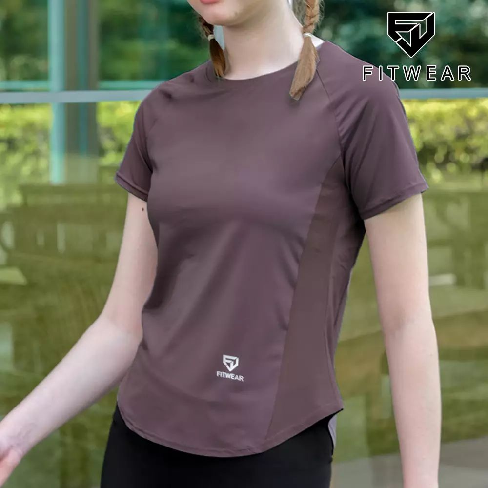 Fitwear Kaos Dryfit Olahraga Wanita HEIDI SIDE MESH  - OLD LAVENDER