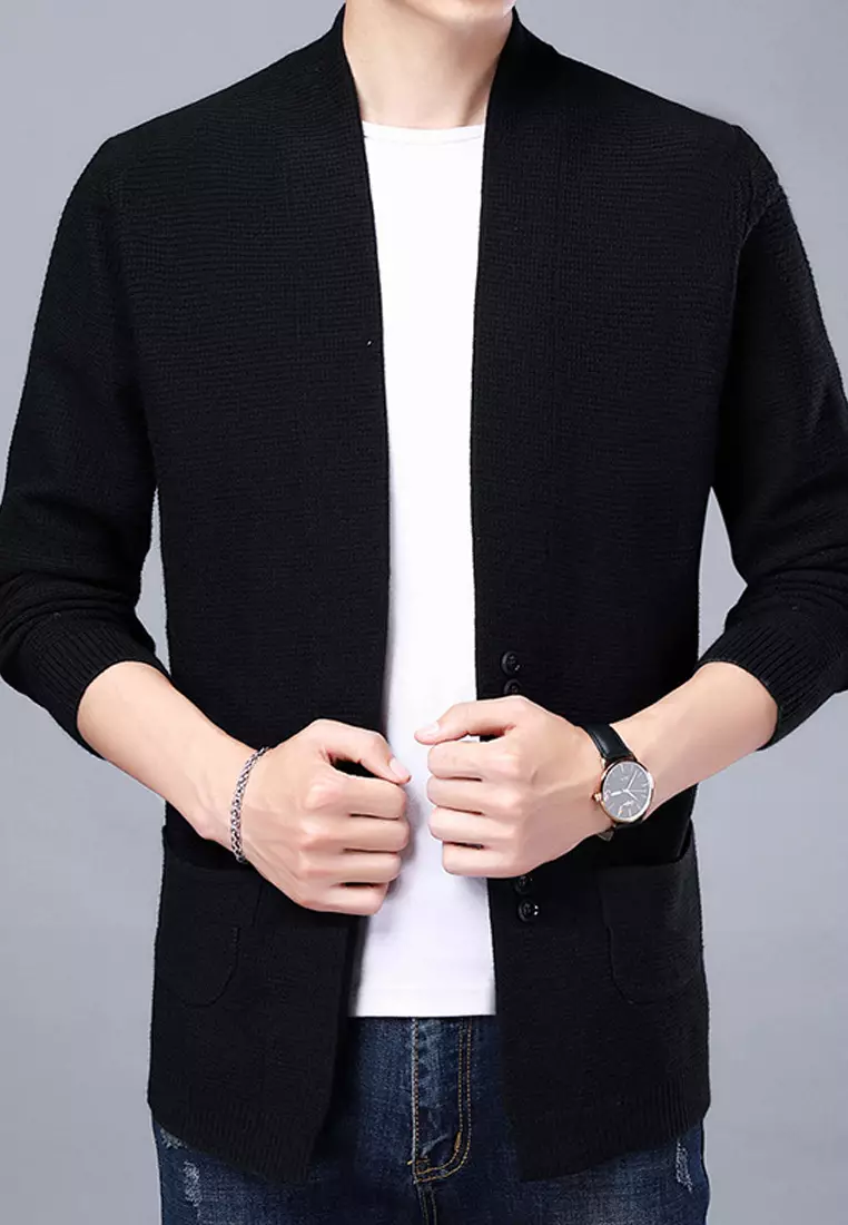 Knitted Texture Cardigan BD-M8128