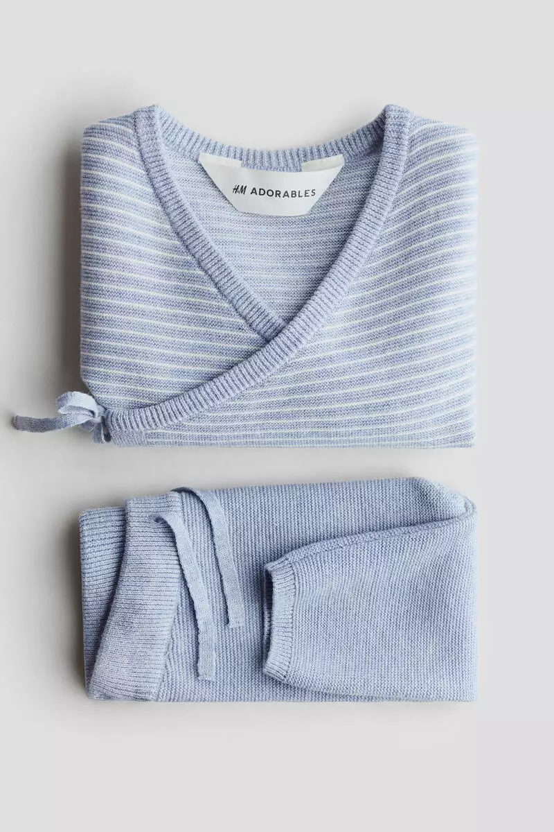 2-piece fine-knit cotton set