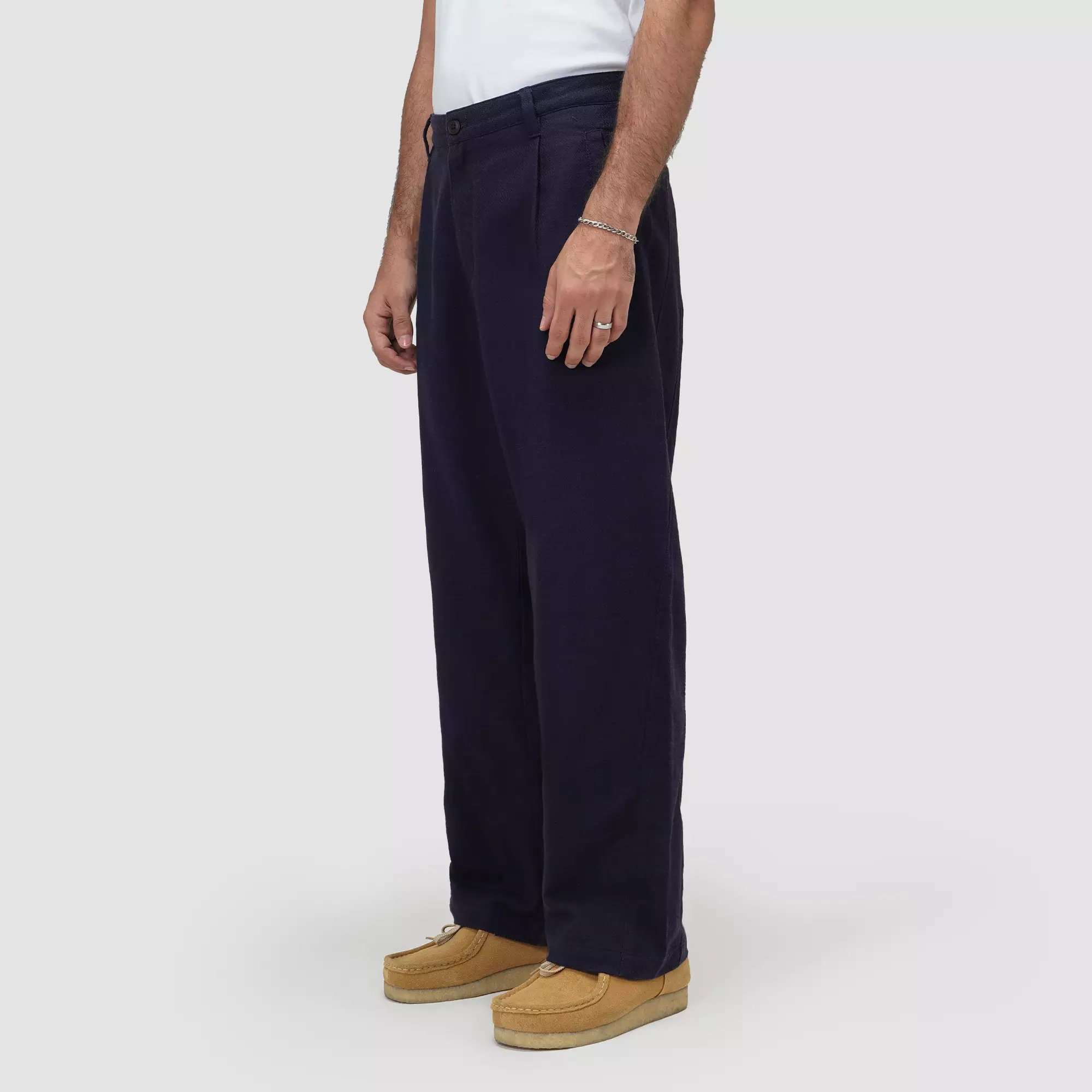 CELCIUS Wide Leg Jaquard Trousers I31000489C Navy