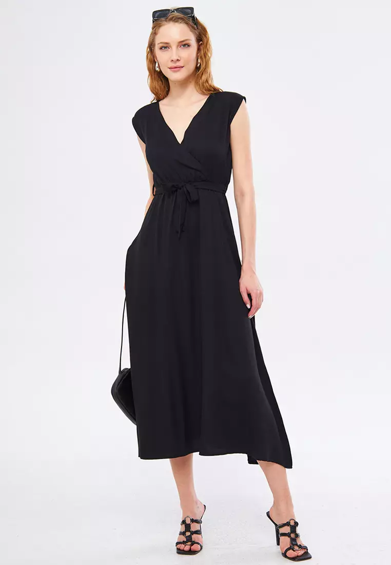 Waist Tie Wrap Dress