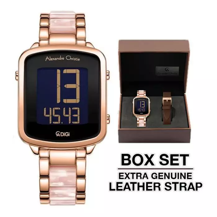 Alexandre Christie 9381 Rosegold Kombinasi Ceramik Pink Corak Cewek