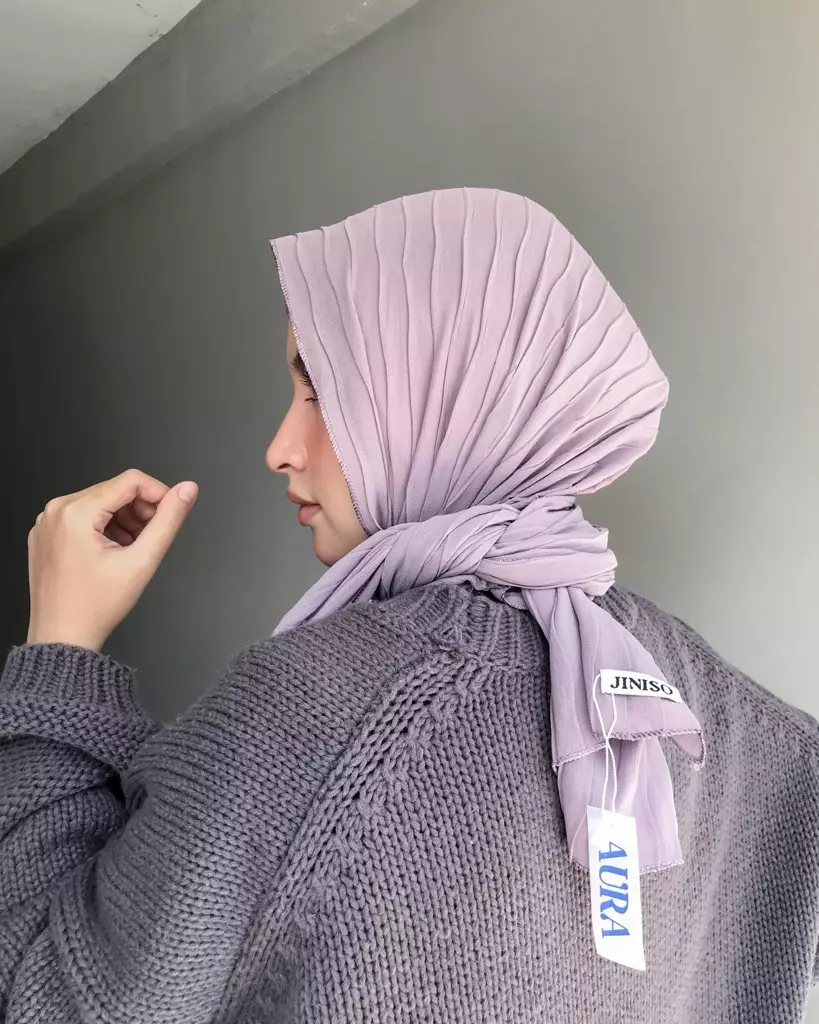 AURA Active Hijab Pashmina Full Plisket Wave