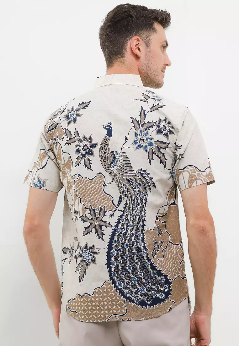 BATIK TALENTA EXCLUSIVE Lengan pendek slimfit chad white