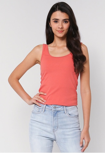 Old Navy pink Scoop-Neck Rib-Knit First Layer Tank Top E0306AA796578EGS_1