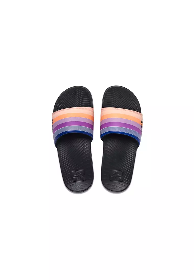 REEF Women One Slide Sandals - Retro Stripes