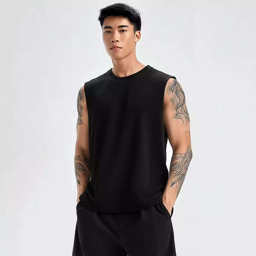 MSB12 Kaos Running Pria Kalcer Combed 24s "easy run every day" hitam