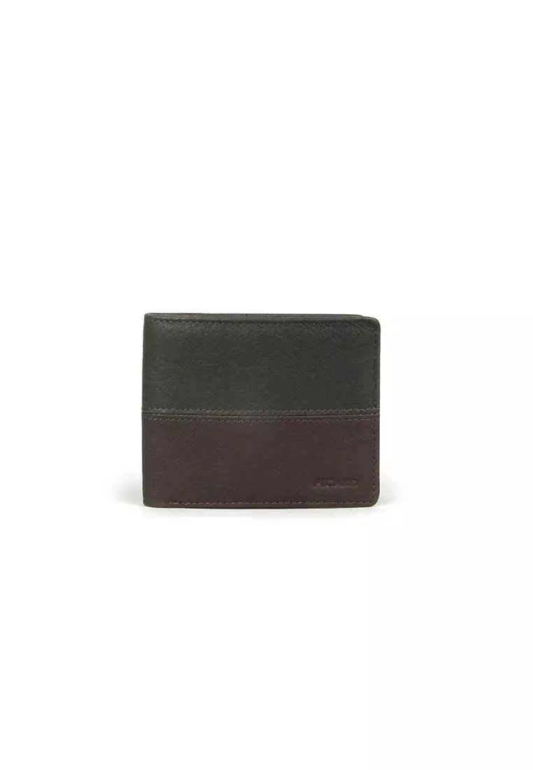 Calvin Klein Pebble Leather Slim Bifold Wallet in Green for Men