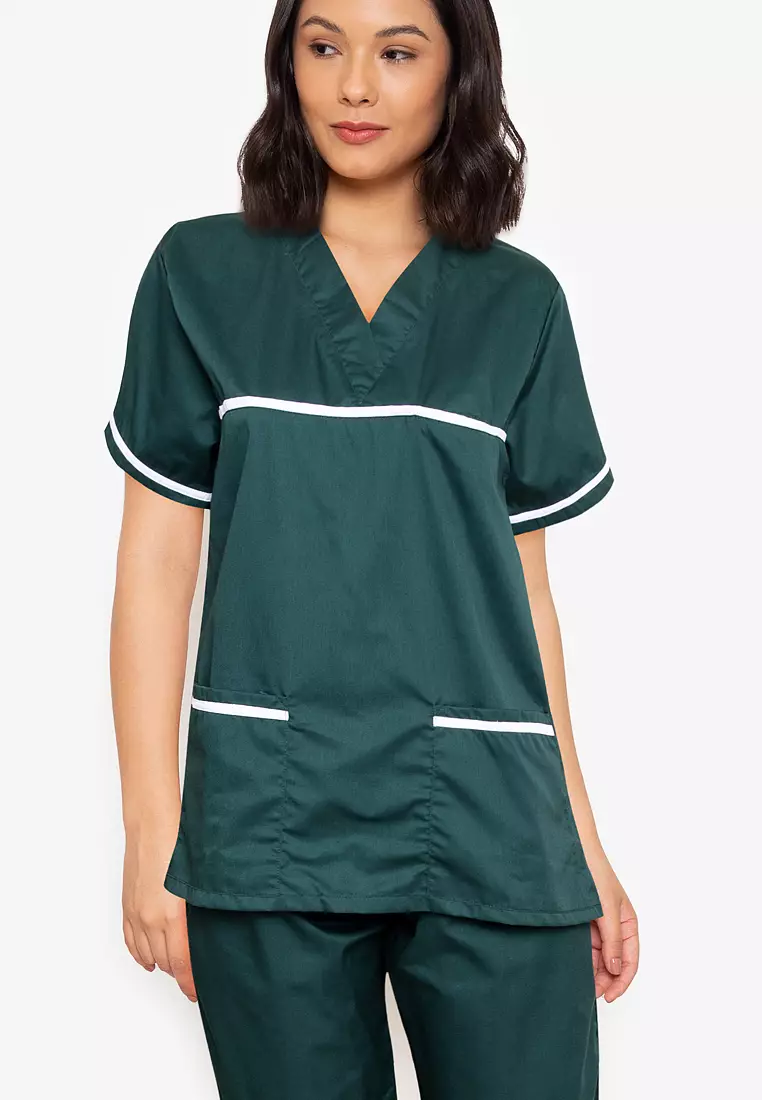 Buy INTAL GARMENTS Scrub Suit Medical Doctor Nurse Uniform SS03E V-Neck ...