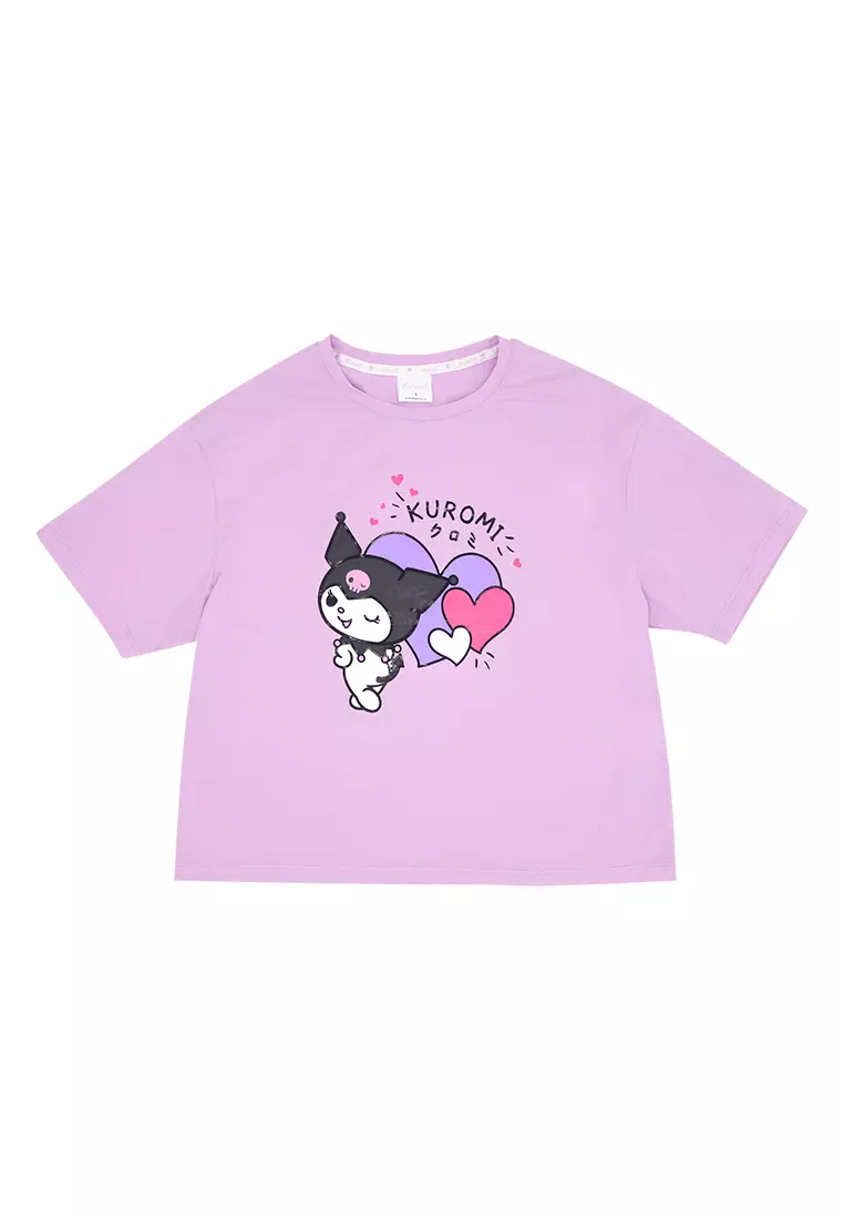 Ladies Licensed Kuromi Heart T-Shirt