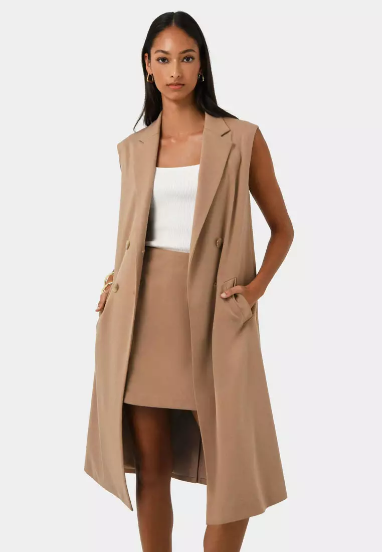 Kiya Longline Sleeveless Vest