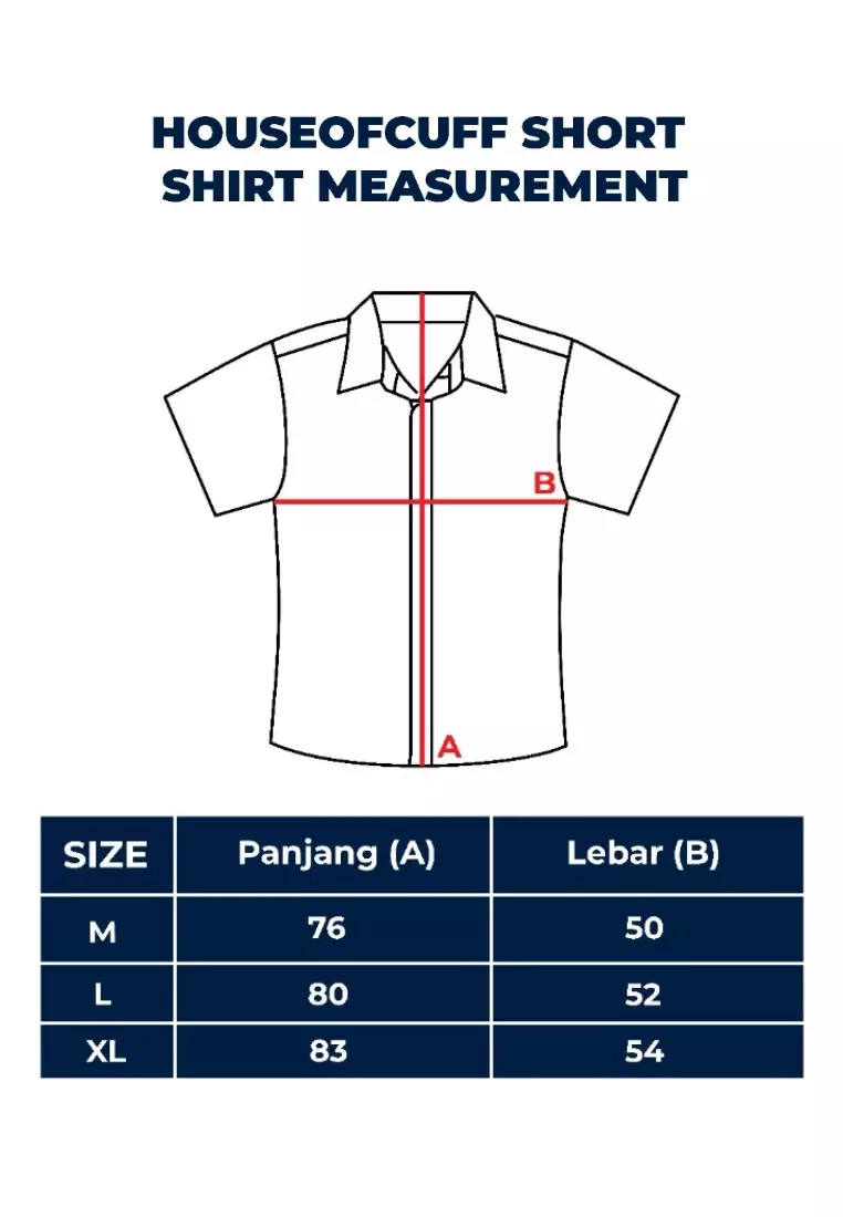 Houseofcuff Kemeja Lengan Pendek Pria Slim Fit Double Pocket Krem