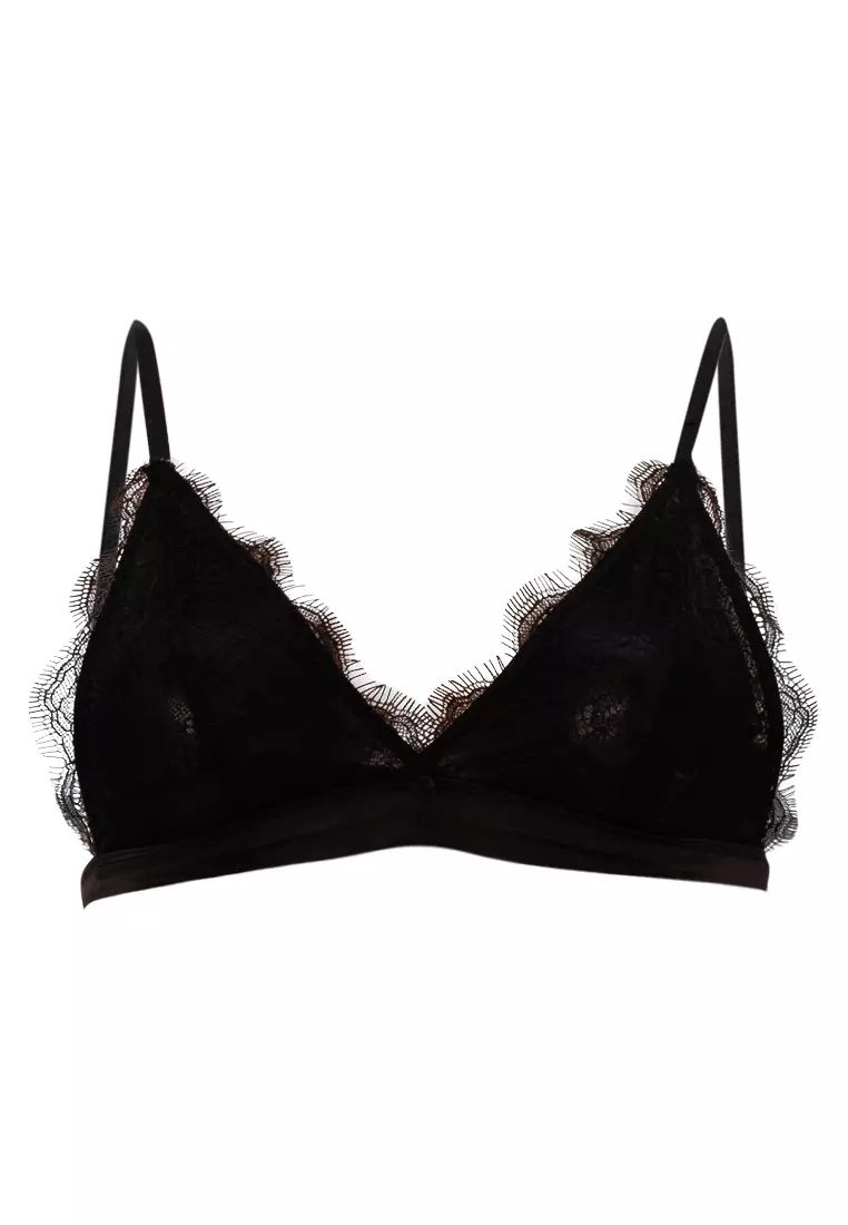 Eyelash Lace Triangle Bralette