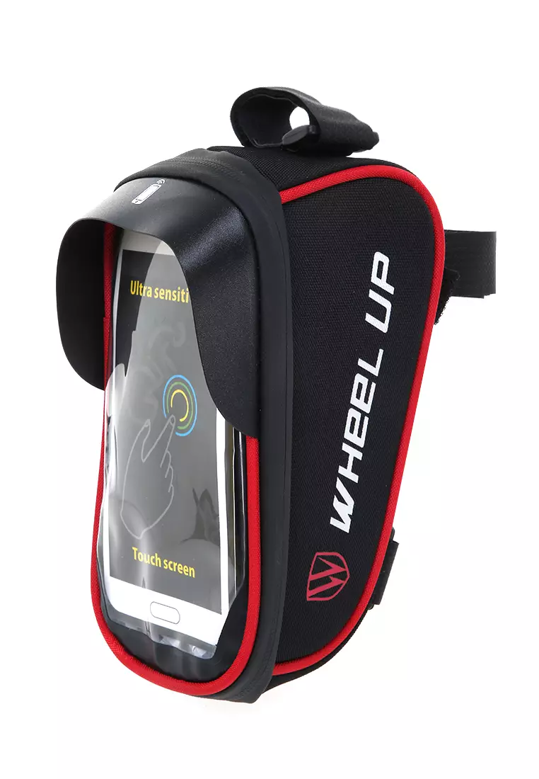 Qian Bicycle Bag Tas Sepeda Waterproof Smartphone 6 Inch Cable Management Material Nylon ORIGINAL - Red