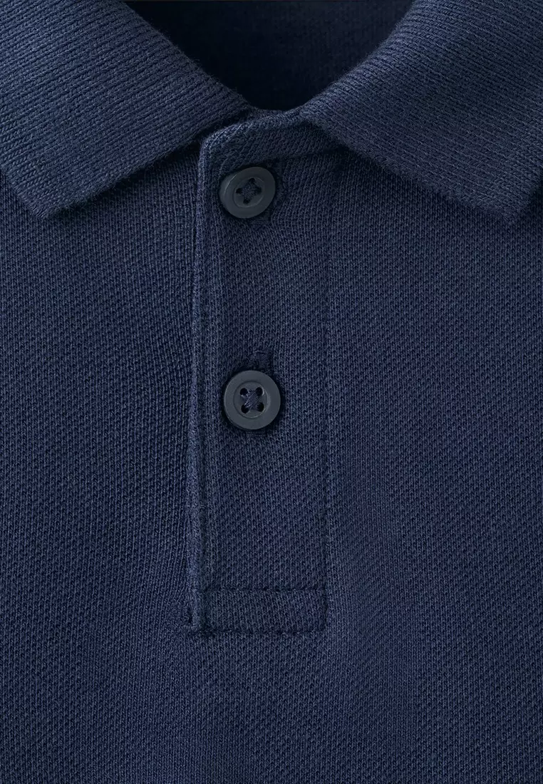 Short-Sleeved Cotton Polo Shirt
