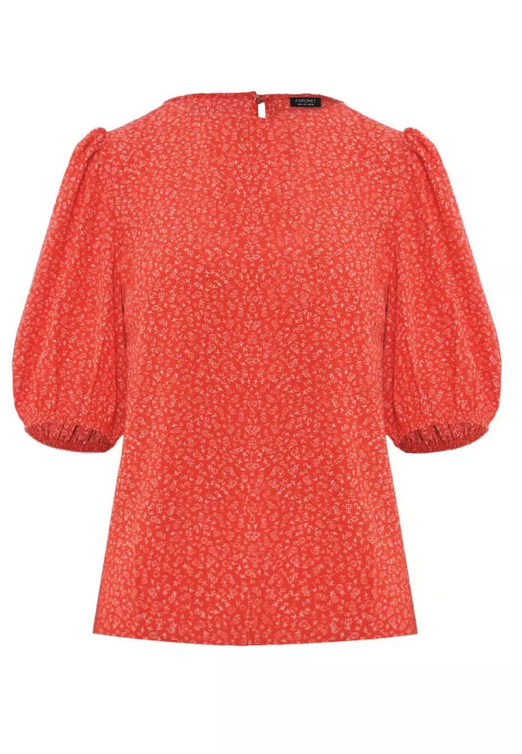 Kew Red Printed Blouse
