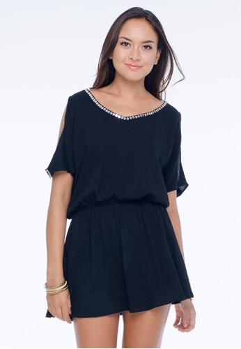 Black Mini Dress with Sequins