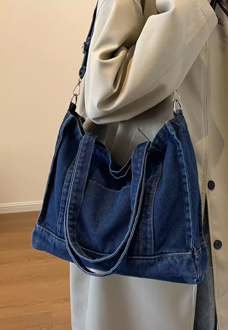 牛仔布休閒日系單肩包