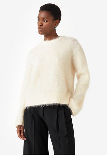 & Other Stories beige Fuzzy Knit Jumper 336DCAAFD163F1GS_1