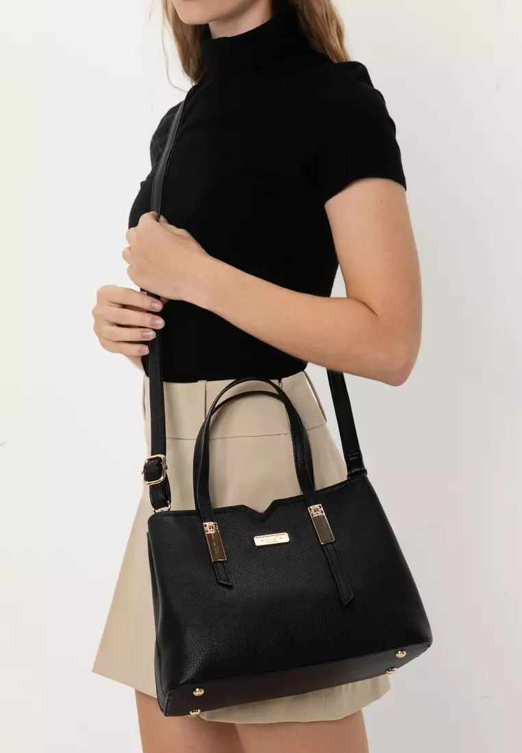 Pebbled Multi-Compartment Tote