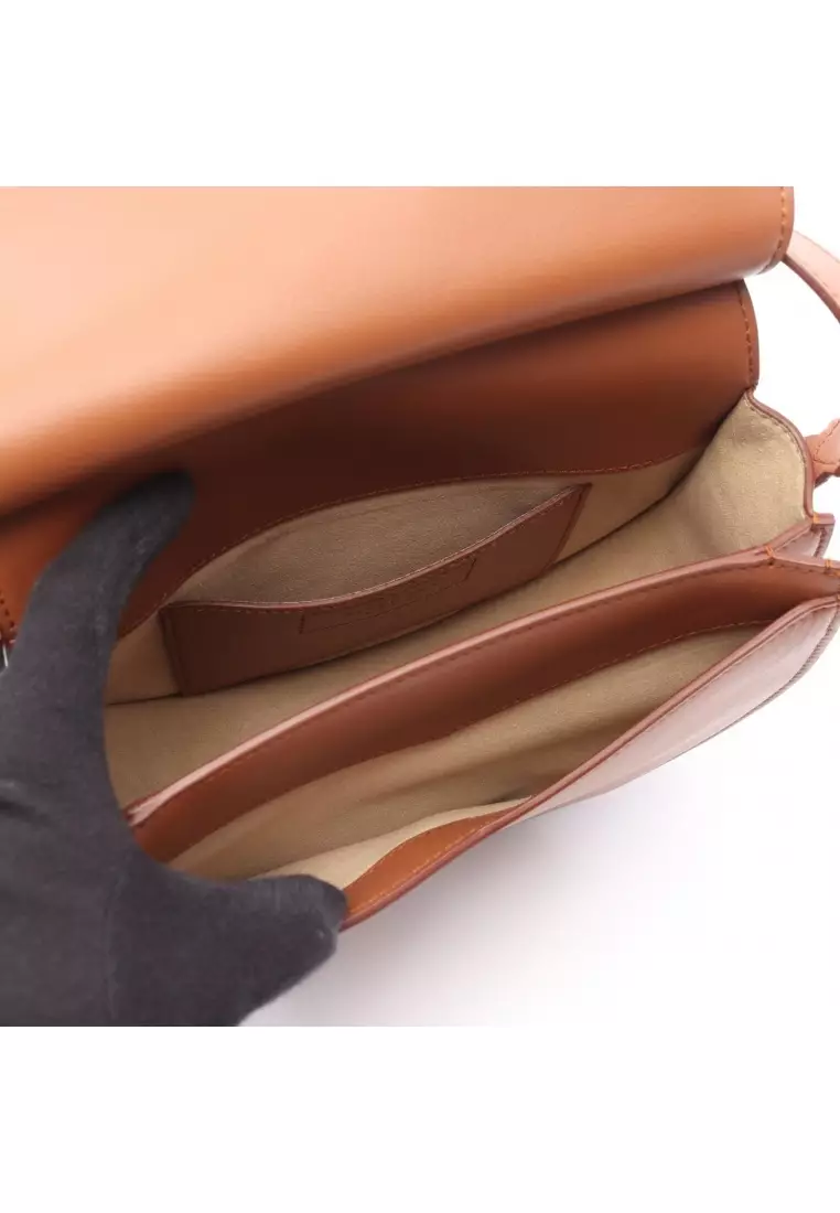 Pre-Loved Givenchy infinity mini saddle Shoulder bag leather Brown