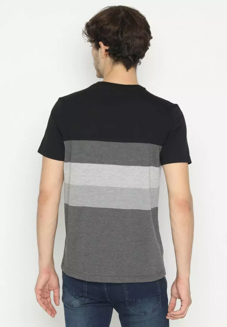 MATSUDA T Shirt Pria Kaos Stripe Asaka