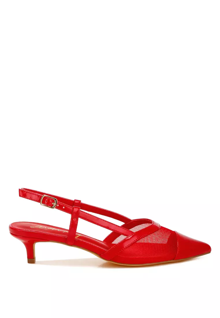 Discount on London Rag  shoes - SKU: Mesh Slingback Sandals in Red